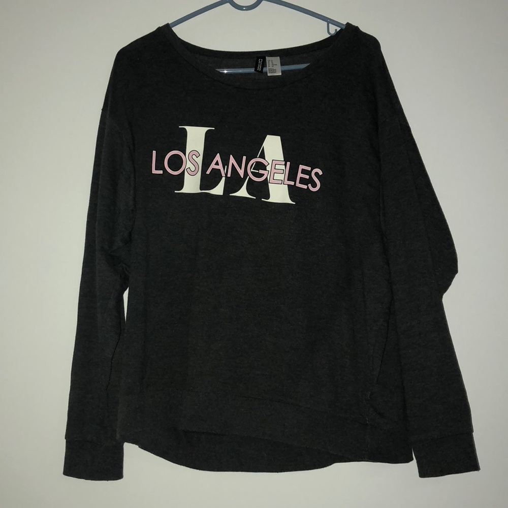 Gray Los Angeles Long Sleeve T-shirt